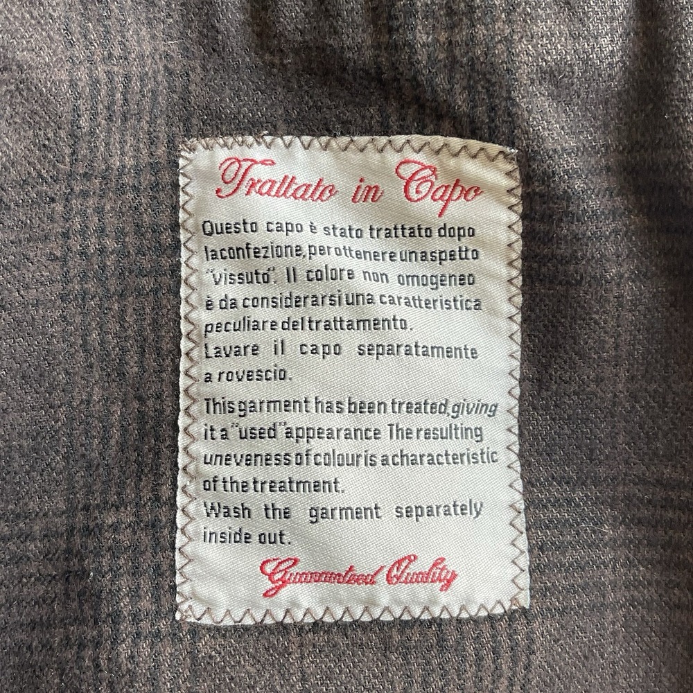 L.B.M 1911 Tailored Sport Coat Brown Glen Plaid Italy Cotton IT 50 US 40R - Picture 8 of 11